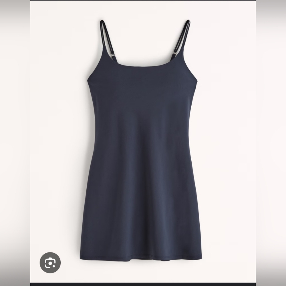 NWT Abercrombie & Fitch Navy Blue Traveler Dress With Built In Short